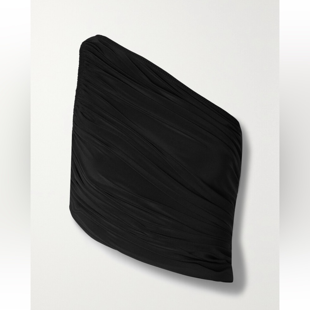 Norma kamali diana one shoulder touched top